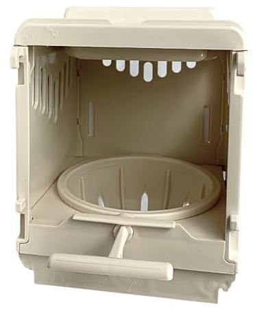 Plastic Bird Nest Box, Removable and Portable Nest Cup with Sliding Back Door for Easy Cleaning and Deposit to Store The Eggs of Canaries, Finches, Exotic Birds and Small Parrots