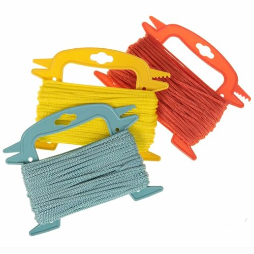 SIDCO Wäscheleine Polyesterseil Lastenseil mit Aufroller Seil mit Aufwickler 22,5 m