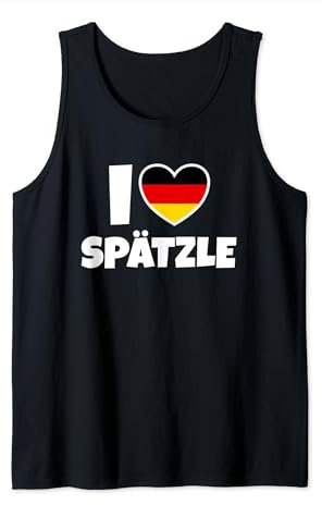 I Love Spätzle avec drapeau allemand et cœur Débardeur