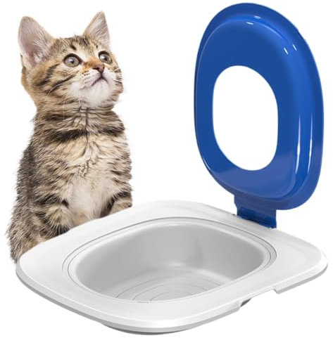 Entraîneur de toilette à litière pour chat, kit d'entraînement à la toilette pour chat - Entraîneur de bac à litière de toilette,Entraîneur écologique pour chat de toilette, entraîneur de bac à litièr
