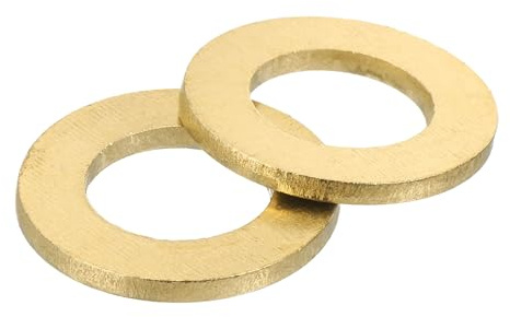 QUARKZMAN M16 Rondelle Plate, 10 Pcs Rondelles Plates à Anneau en Laiton 30mm OD 2.5mm Épais Joint d'Étanchéité en Métal pour Vis, Boulons, Écrous