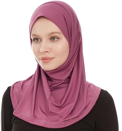 Ayisah Amira Hijab, muslimsk huvudduk för damer, Ready To Wear-scarf i ett stycke, hijab-sjal för kvinnor, lila, one size
