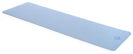 TREXO Fitnessmatte in Blau, 183x61 cm groß und 10 mm dick aus ökologischer TPE-Übungsmatte mit rutschfester Oberfläche Leichte Gymnastikmatte für Krafttraining, Yoga, Pilates und Stretching