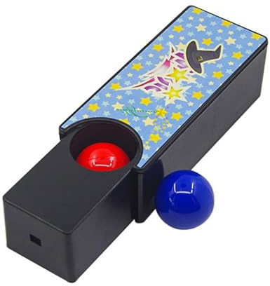 Scatola copertabile | Scatola -requisita | Scatola intercambiabile per bambini | Trasforma una palla rossa in un applicazione del trucco magico blu, magia ravvicinata per i bambini
