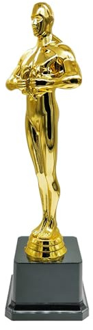 JUHONNZ guldfigur av plast, 26 cm gyllene troféer staty för sportpriser, guldfigurer för mästare, viktor pokal för sportfest, gåva till män och barn