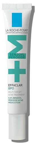 La Roche-Posay Effaclar BPO Multi-Target Acne Treatment with 5.5% Micronized Benzoyl Peroxide, Acne Cream for Face, Targets Oily Skin, Blackheads & Prevents Pimples, Dermatologist Recommended, 20ml