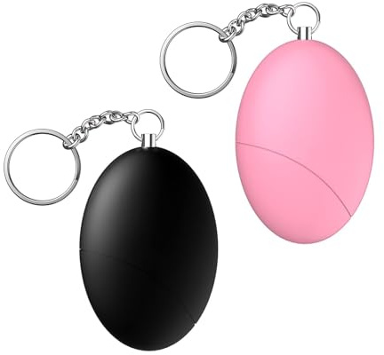 Personal Alarms for Women, 2 Pack 120dB Loud Personal Safety Alarm Keychain, Small Emergency Security Alarm with Keyring, Portable Protection Device for Women Girls Kids Elderly Dog Walkers