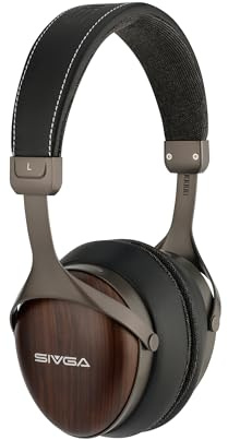 SIVGA SV021 PRO Hi-Fi Kopfhörer mit 50mm Dynamik-Treibern geschlossenes Holzgehäuse hohe Auflösung Dual 3.5mm abnehmbares Kabeldesign (Zebranoholz)