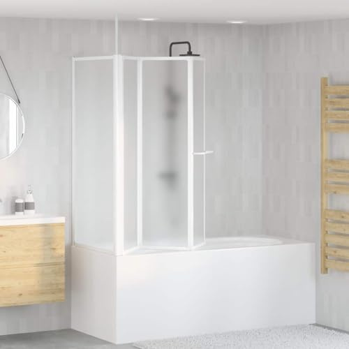 Sinkzol Duschvägg, L-form, vikbar 70 x 120 x 137 cm, 4-delad med aluminiumram, handdukshållare, gummitätning, universalstopp för badkar, våtvättrum, duschavskiljning, hörndusch, renovering