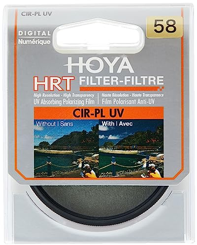 Hoya - Filtro de 58mm polarizante Circular y UV HRT Screw-in Negro