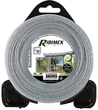 Ribiland PRDFS15X24ALS Bobine de Fil carré Aluminium pour débroussailleuse 2,4 x 15 m Argenté