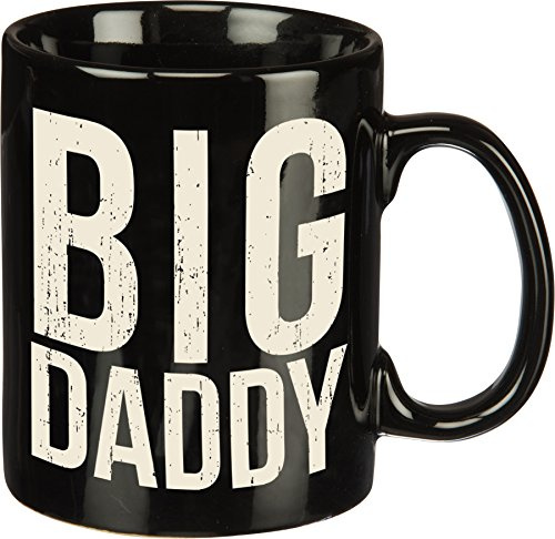 Primitives by Kathy Stoneware Coffee Mug, 1 Count (Pack of 1), Big Daddy, 20 ounces, 4.5W x 5H