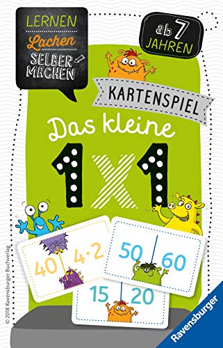 Ravensburger 80350 - Lernen Lachen Selbermachen: Das kleine 1 x 1, Kinderspiel ab 7 Jahren, Lernspiel für 1-4 Spieler, Kartenspiel