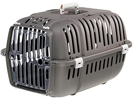 Ferplast Transportín para Perros Pequeños Transportín para Gatos Jet 20, Puerta Transparente Antichoque, Ranuras de Ventilación