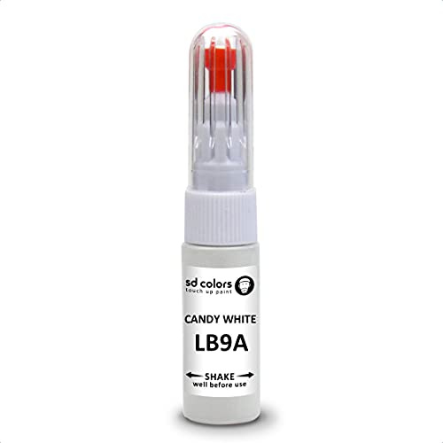 SD COLORS LB9A Kit de réparation de stylo de retouche de peinture Blanc bonbon 20 ML Compatible avec VW/Audi