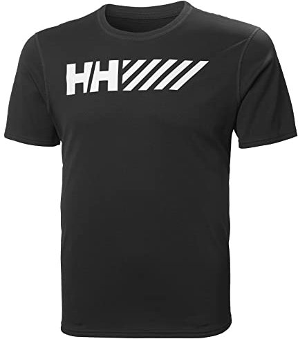Helly Hansen Mens Lifa Technical Graphic T-Shirt, L, Black