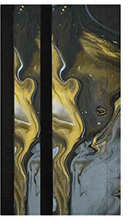 Black Gold Black Paint Marble Texture Acrylic Painting Modern Art Refrigerator Door Handle Cover Kitchen Appliance Decor Handle Anti-Skid Protector Fridge, Oven Keep Off Fingerprints Food Stains