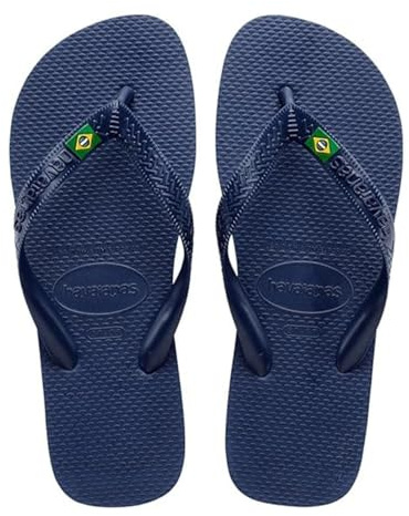 Havaianas - Top Brasil, Bequeme, Robuste und Leichte Badelatschen, mit Rutschfesten Sohlen, Brasilien-Flagge auf den Riemen, Unisex Erwachsene
