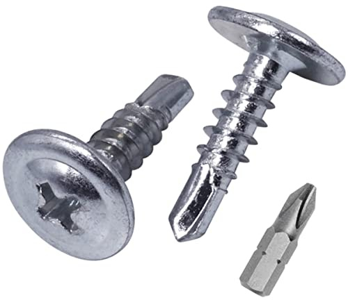 SKIR'CO (1000 pz) Viti autoperforanti zincate 4,2 x 16 mm, vite per lamiera, testa a traliccio modificata PH