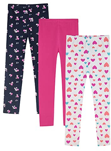 LiKing Barn flickor leggings sött mönster bomull stretch 2/3er pack 4539