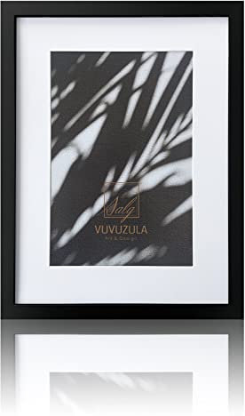VUVUZULA Black Picture Frames Photo Frame 16x12 Inch Picture Frame with Mount for 12x8 Inch Photo