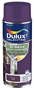 Dulux Valentine ECRAN+ MULTI-SUPPORTS EXTERIEURE - Peinture en Phase Aqueuse pour l'Éxtérieur et l 'Intérieur - Satin Zinzolin aérosol 400 ml
