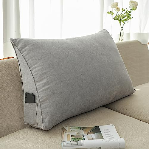 NENIUX Coussin de dossier triangulaire pour tête de lit, oreiller de lecture pour chambre à coucher, coussin de renforcement pour lit en coin, coussin de soutien dorsal/lombaire pour canapé, bureau
