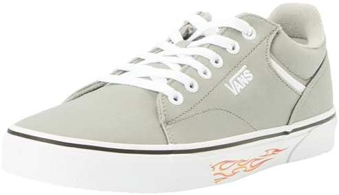 Vans Herren Seldan Canvas Sneaker, Schwarz/Weiß, Variety Sidewall Grey, 42 EU