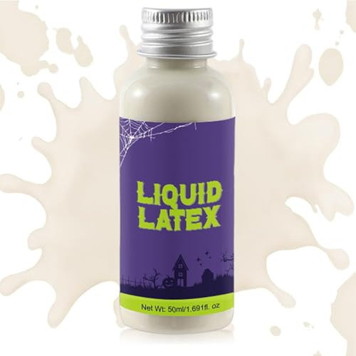 Hogvinnatil Latex Liquide | Latex Peau Artificielle Réaliste 50ml | Fournitures Création Fausses Blessures pour Cosplay Étudiants Maquillage Modèles Photographie Artistes Théâtre Scène
