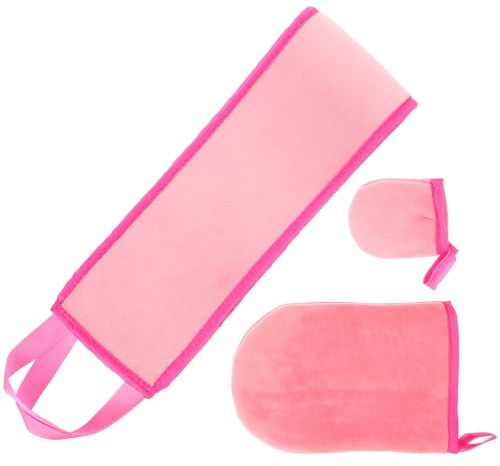 SAFIGLE Guante Aplicador Autobronceador Aterciopelado para Espalda y Dedos Reutilizable Fácil Uso con Loción Práctico para Mujeres Diseño Cómodo y Lavable