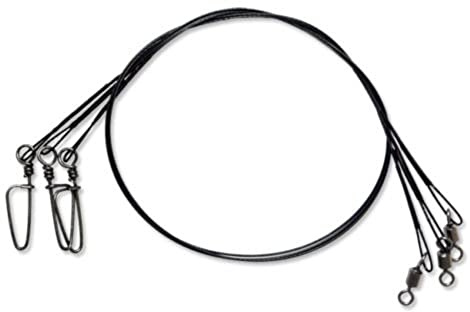 Tsunami Stainless Black Coated Steel Wire Leader, 10pk, 24, 30lb, TSWLB-30-24