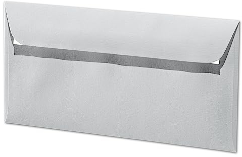 ARTOZ 100x Briefumschläge DIN Lang Licht-Grau 100 g/m² selbstklebend - DL 224x114 mm - Kuvert ohne Fenster - Umschläge mit Haftklebung Abziehstreifen