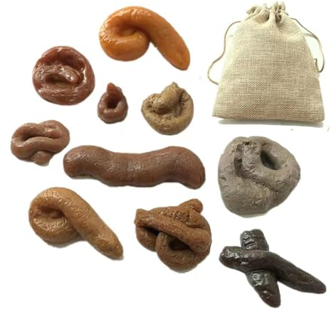 KALUROIL Cacca Finta，10pcs Giocattolo Per Torre Finto E Realistico, Torre Poo, Articolo Scherzoso, Divertente Falso Poop, Torre Finto Con Cordoncino
