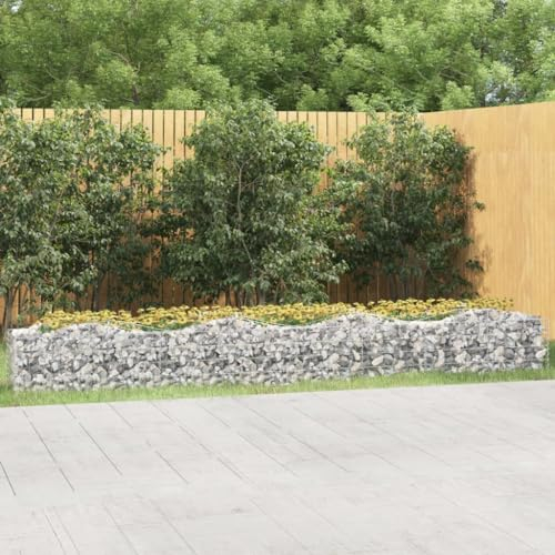 ZEYUAN Arriate de gaviones Forma Arco Hierro galvanizado 400x50x50 cm, Mesa De Cultivo, Huerto Domestico, Cultivo De Plantas Aromaticas, Arriate De Jardín - 153543