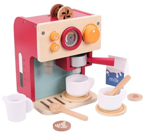 TAIZhiChen Machine à café Jouet pour Enfants, Jeu d'imitation, Apprentissage des compétences de Base, Petit Appareil électroménager, Accessoires de Cuisine
