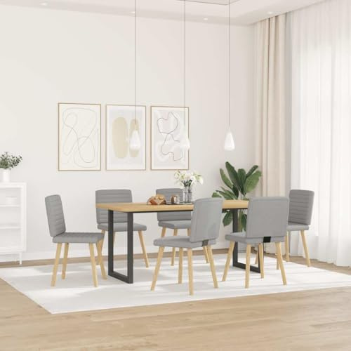 Frdhee Sillas de comedor silla de visitante,Sillas de comedor 6 piezas tela gris nube,Sillón de salón para comedor sala de estar oficina