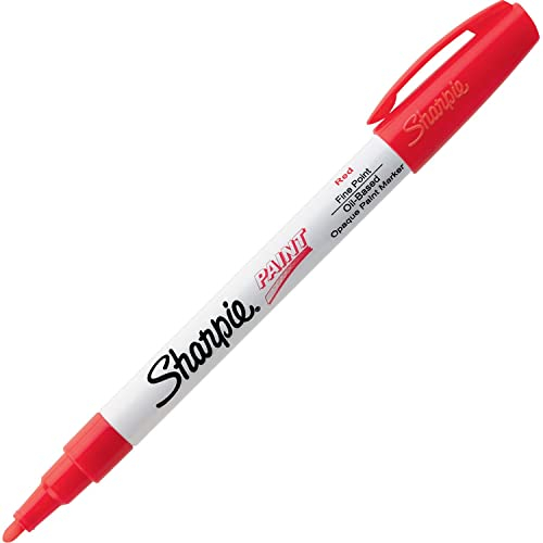 SHARPIE - Paint Marker, Oil Base, Permanent, Fine Point, Red