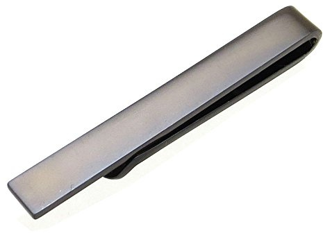 Tie Clip Bar Metallic Finish - Firm Hold and Perfect For Skinny Ties (Gunmetal)