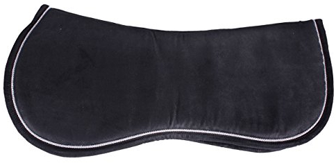 QHP Sattelunterlage Memory Schaum optimale Druckverteilung verschiedene Farben, 2 Größen (Warmblut, Schwarz)