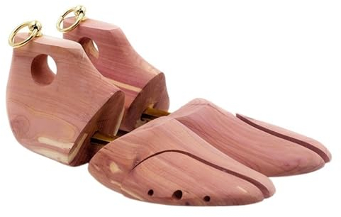 LNNXSZ Embauchoirs à Chaussures 1 Paire de cèdre Rouge Bois réglable Chaussure Shaper Hommes Chaussure Arbre civière Support for Hommes Botte expanseur Dispositif (Color : EU 37 38)