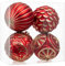 Arborus 4PCS Weihnachtskugeln 12 cm Christbaumkugeln Rot Kunststoff Kugeln für Weihnachtsbaumschmuck Glitzer Christbaumschmuck Weihnachtsbaumkugeln Tannenbaumkugeln Weihnachten Deko Adventsdeko