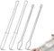 Nogeqi 4 Stück DIY Rope Threader Clip, Kordelzug Einfädler Tweezer Werkzeug, Elastische Kordel Stahl Einfädler, Elastische Kordel Durchziehnadeln für DIY Nähen Basteln