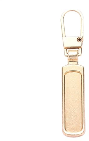 yakermur Tirador de cremallera de repuesto, tirador de cremallera, pestañas de metal extraíbles, tiradores de cremallera de repuesto, para maleta, mochilas, ropa, jeans, botas, dorado, Refer to