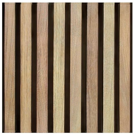 Commomy 10 Pièces Panneaux Muraux 3D Autocollant Aspect Bois, 30 x 30 cm, PVC Planches Murales Imitation Bois Mur Revêtement pour Salon, Chambre à coucher, Cheminée