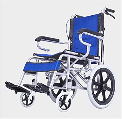 Silla de ruedas ligera silla de ruedas plegable médica para ancianos silla de ruedas portátil de transporte de viaje silla de movilidad para personas mayores discapacitadas y usuarios discapacitados