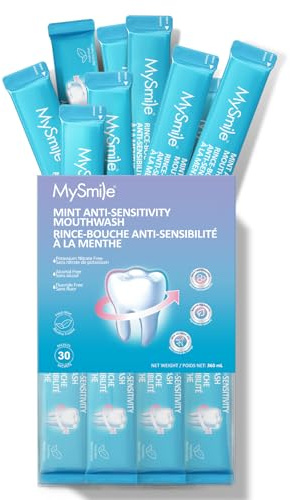 MySmile Mouthwash for Sensitive Teeth, Nano Hydroxyapatite Mouth Wash Travel Size, Fluoride Free Alcohol-Free Remineralizing for Enamel Strength Oral Rinse