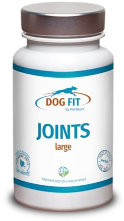 DOG FIT by PreThis® Joints für Hunde I Mit Glucosamin, MSM, Kollagen, Teufelskralle & Weihrauch I Ohne Zusätze I Large ab 25kg
