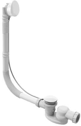 Jacob Delafon E6D015-00 Vidage avec Siphon Extra-Plat avec trop-Plein réglable, Blanc