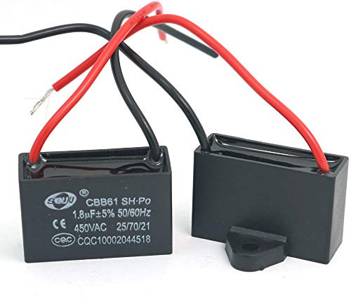 DollaTek 2 st CBB61 1.8uF 450V AC 50/60Hz strömmotor fläkt kondensator