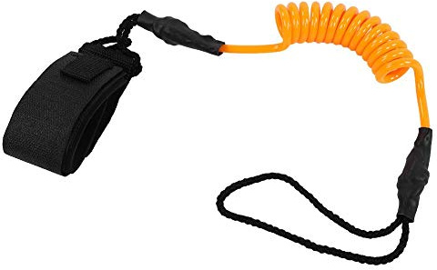 Demeras Paddleboard ankel koppel surfing fotrem kajak tillbehör säkerhet paddel stå upp paddel surfkoppel för surfbräda (orange)